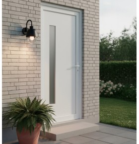 Porta Exterior PVC VIGO 98x208cm com vidro vertical Esquerda