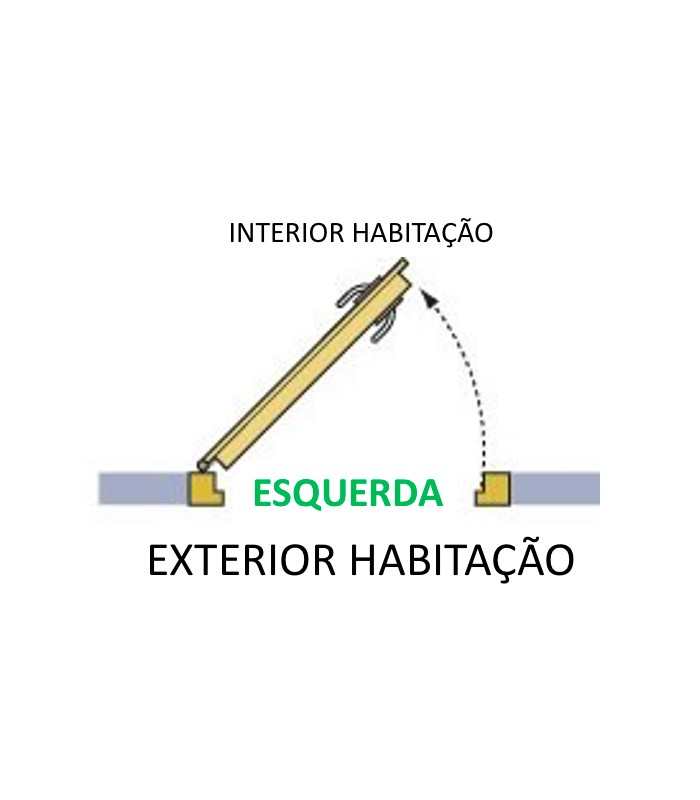 Porta Exterior PVC VIGO 98x208cm com vidro vertical Esquerda