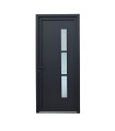 Porta de Entrada PVC VEKA PLUS 5 por Medida – Manhattan Bicolor (Antracite / Branca)