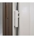 Detalhe da dobradiça 3D minimalista da porta de entrada plus 6 abertura direita
