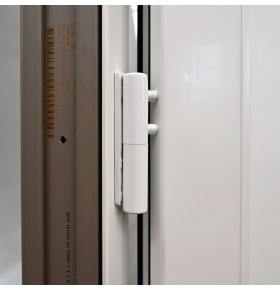 Detalhe da dobradiça 3D minimalista da porta de entrada plus 6 abertura direita