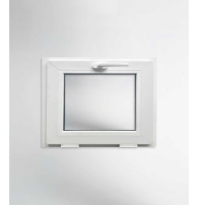 Janela PVC 100x80cm Basculante Vidro Duplo transparente|Entrega rápida