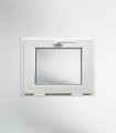 Janela PVC 100x80cm Basculante Vidro Duplo Perfil EP60