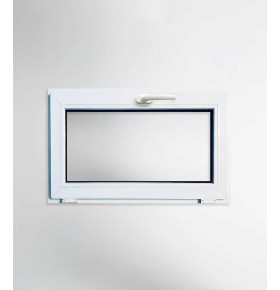 Janela PVC 100x50cm Basculante Vidro Duplo transparente|Entrega rápida