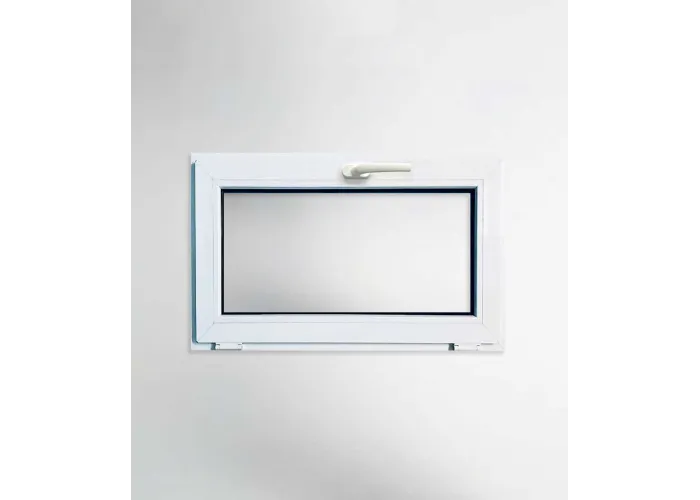 Janela PVC 100x50cm Basculante Vidro Duplo transparente|Entrega rápida