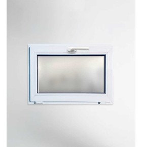 Janela PVC 80x50cm Basculante Vidro Duplo fosco | Entrega rápida