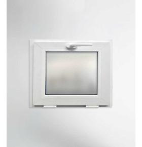 Janela PVC 60x50cm Basculante Vidro Duplo Fosco | Entrega rápida