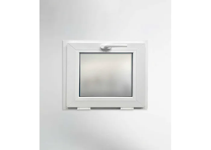 Janela PVC 60x50cm Basculante Vidro Duplo Fosco | Entrega rápida