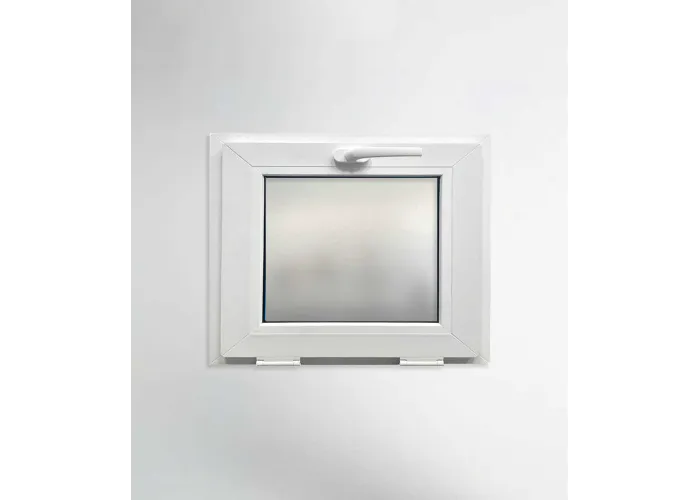 Janela PVC 50x40cm Basculante Vidro Duplo Fosco | Entrega rápida