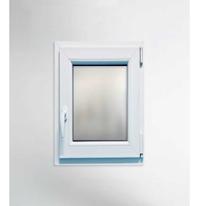 Janela PVC 80x100 Oscilobatente vidro Fosco Aluplast A+ | Entrega rápida