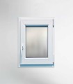 Janela PVC 80x100cm Oscilobatente DIREITA Vidro Duplo FOSCO LISO ALUPLAST