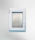 Janela PVC 80x100 Oscilobatente vidro Fosco Aluplast A+ | Entrega rápida