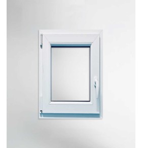 Janela PVC 80x100 cm Oscilobatente vidro duplo | Aluplast A+