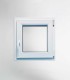 Janela PVC 90x90 cm Oscilobatente vidro duplo | Aluplast A+
