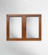 Janela PVC 120x100cm Oscilobatente Carvalho Dourado Vidro Duplo Aluplast