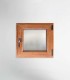 Janela PVC 60x60cm Oscilobatente Direita Carvalho Dourado Vidro Duplo Fosco Liso Aluplast
