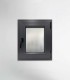 Janela PVC 50x60cm Oscilobatente Direita Antracite Vidro Duplo Fosco Liso Aluplast