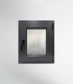 Janela PVC 50x60cm Oscilobatente DIREITA Antracite Vidro Duplo FOSCO LISO ALUPLAST