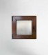Janela PVC 50x50cm Oscilobatente Esquerda Nogueira Vidro Duplo Fosco Liso