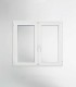 Janela PVC 100x100 Oscilobatente vidro duplo Aluplast A+ | Entrega rápida