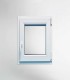 Janela PVC 70x100 cm Oscilobatente vidro duplo | Aluplast A+