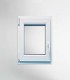 Janela PVC 70x100 cm Oscilobatente vidro duplo | Aluplast A+