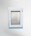 Janela PVC 50x80cm Oscilobatente DIREITA Vidro Duplo FOSCO LISO ALUPLAST
