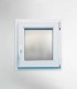 Janela PVC 60×70 cm Oscilobatente vidro duplo fosco | Aluplast A+
