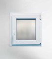 Janela PVC 60x70cm Oscilobatente DIREITA Vidro Duplo FOSCO LISO ALUPLAST