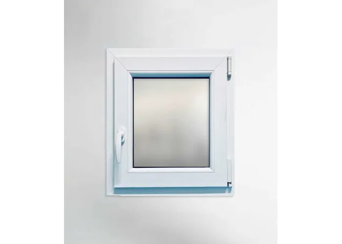 Janela PVC 50×70 cm Oscilobatente vidro duplo fosco | Aluplast A+