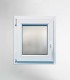Janela PVC 50×70 cm Oscilobatente vidro duplo fosco | Aluplast A+