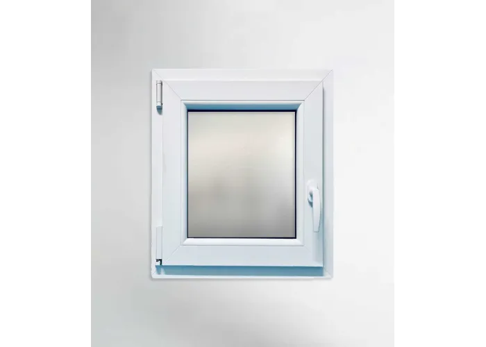 Janela PVC 50×70 cm Oscilobatente vidro duplo fosco | Aluplast A+