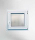 Janela PVC 60×60 cm Oscilobatente vidro duplo fosco | Aluplast A+