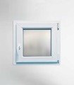 Janela PVC 60x60cm Oscilobatente DIREITA Vidro Duplo FOSCO LISO ALUPLAST