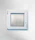 Janela PVC 60×60 cm Oscilobatente vidro duplo fosco | Aluplast A+