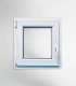 Janela PVC 50×60 cm Oscilobatente vidro duplo | Aluplast A+