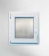 Janela PVC 50×60 cm Oscilobatente vidro duplo fosco | Aluplast A+