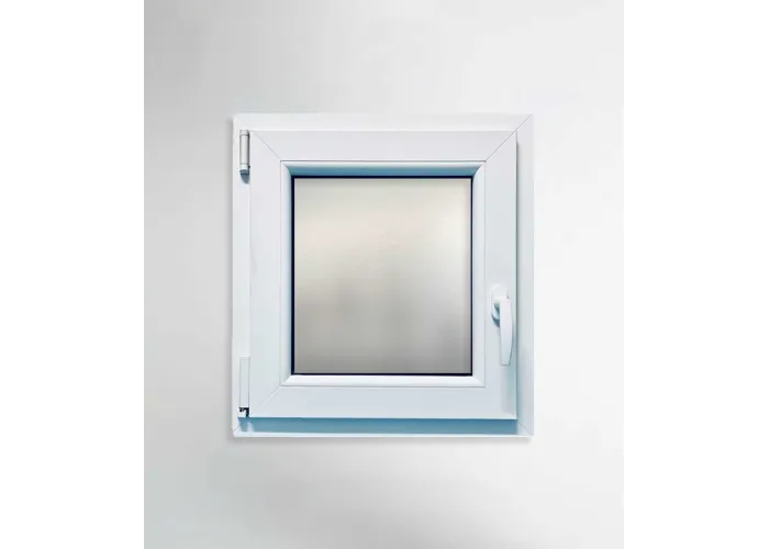 Janela PVC 50×60 cm Oscilobatente vidro duplo fosco | Aluplast A+