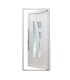 Porta de entrada PVC VEKA PLUS 6 por medida Verona branca vista do exterior aberta com abertura à direita