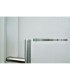 Puxador barra e frisos de inox escovado embutidos da porta VEKA PLUS 6 Linea abertura direita