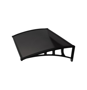 Telheiro Porta Arcus 120x70 Policarbonato Fumado. Ideal para proteger a entrada da sua casa contra a chuva e os raios solares.