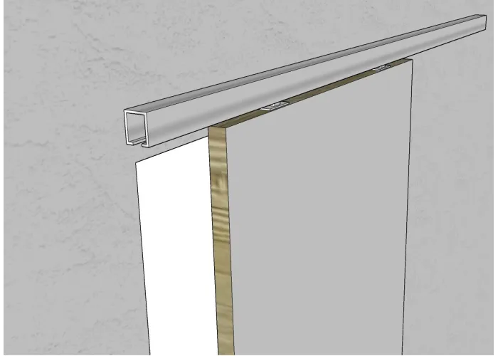 Porta de Correr 200x80cm com Primário e Ferragens