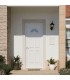 Ambiente casa com a porta de Entrada PVC VEKA PLUS 5 por Medida – Oxford Branca direita