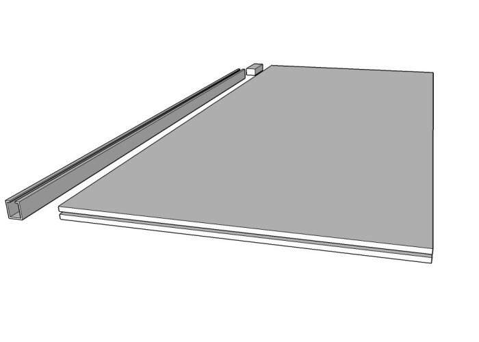 Porta de Correr 200x90cm com Primário e Ferragens