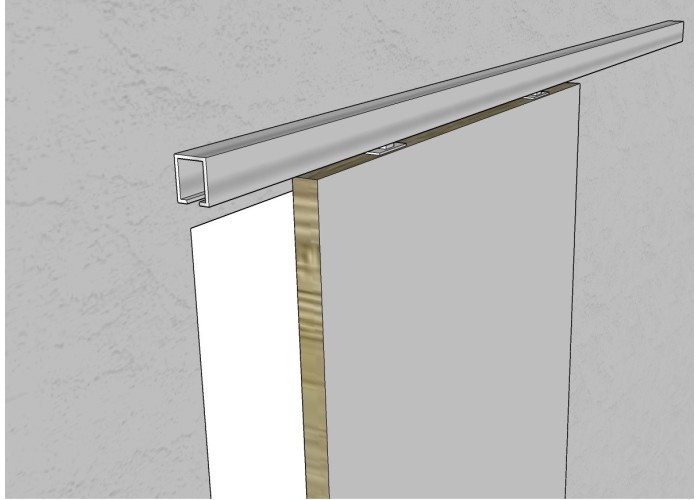 Porta de Correr 200x90cm com Primário e Ferragens