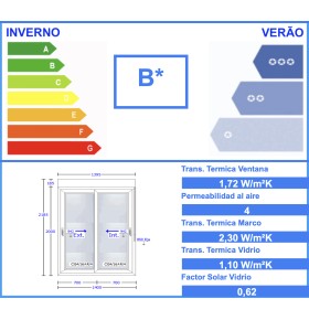 Porta Janela de Correr PVC com Estore Vidro Duplo Aluplast - Por Medida