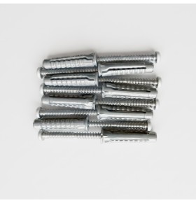Kit fixação composto por 8 parafusos e buchas para a instalação das portas e janelas da marca Veka