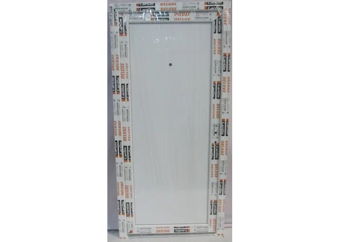 Porta Exterior PVC Painel Liso Branco 98x208cm Direita